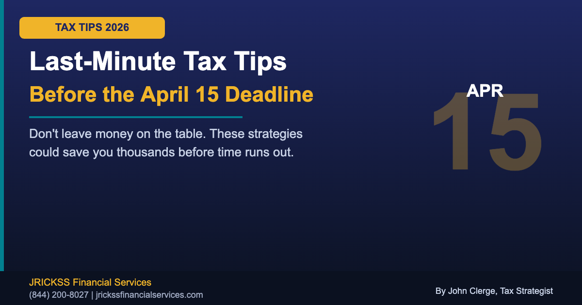 Last-Minute Tax Tips Before the April 15 Deadline